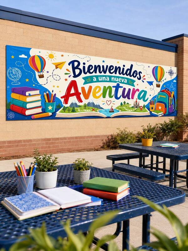 1 pieza Pancarta de decoración de vuelta al colegio en español, Bienvenidos Los Niños Colorean Nuestros Días talla grande Grises Pancarta, Letrero colgante de bienvenida colorido para el aula, Pancarta educativa de pared con tema de arte arcoíris, Decoración inspiradora para el aula del profesor de español