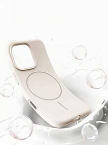 1pc Magnetic Adsorption Phone Case Compatible With Iphone 17, Minimalist Anti-Drop Design Compatible With Iphone 15 Pro Max, 16 Pro, 15 Plus, Couple Case Compatible With Iphone 12, 11 Wireless Charging - Antique White - View 9