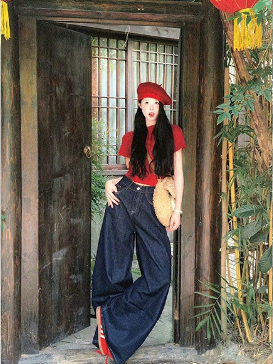 Women Pants - Navy Blue - View 1