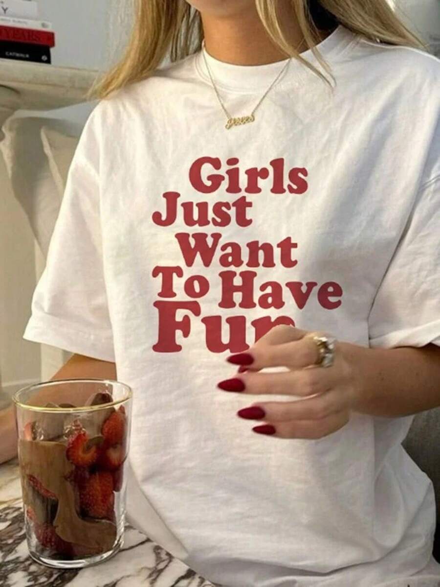Camiseta casual de gran tamaño con estampado minimalista y cuello redondo, mangas cortas, adecuada para el verano, para chicas que simplemente quieren divertirse. Camiseta de manga corta con cuello redondo para niños y niñas, camiseta de algodón puro con estampado de una sola cara, camiseta de manga corta con cuello redondo, regalo para padre, madre, familiares, amigos. Camiseta de uso diario - Blanco - Ver 1