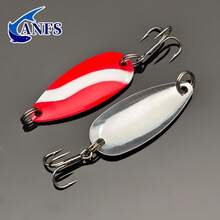 ANFS 5pcs Metal Fishing Lures - Rotating Lures With Portable Storage Box, Hard Metal Lures, Spoon-Shaped Blade Fishing Lure Set - Multicolor - View 7