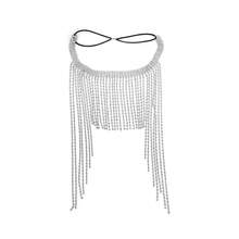 1 件半脸面具，时尚长流苏面具，水钻半脸面具，女士化妆舞会面具，女士礼物，派对服装，性感礼物，节日礼物 - 銀色 - 查看 12