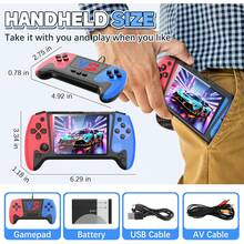 YIYI 500-In-1 經典復古手持遊戲機,便攜式 3.5 吋 HD 大螢幕遊戲機,1020mAh 可充電電池,支持 1/2 人遊戲與電視連接,適合作為聖誕節、生日和節日禮物送給男士和女士 - 1 件 - 查看 4