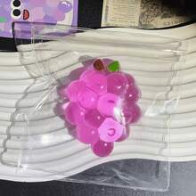 1pc New Creative Crystal Grape Handmade Squeeze Toy, Stress Relief Squeeze Grape Ball Small Accessory Decoration (Random Packaging Bag) - Multicolor - View 4