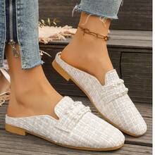 New Stylish Lightweight Slip-On Mule Slippers For Women, Summer Outdoor Wear - White - View 4