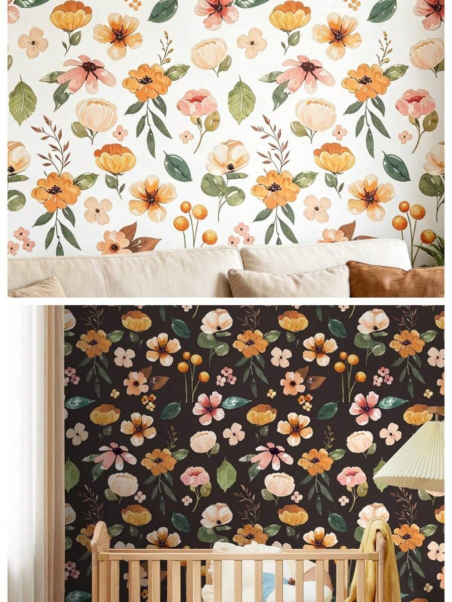 1 Rolle selbstklebende weiße Blumen Tapete, PVC dekorative Tapete für Wohnzimmer, Schlafzimmer, Wohnheim, Hotel, Heimrenovierung, Kontaktpapier für Arbeitsplatte, Küchenrückwand, Möbel, wasserfest, abnehmbar, 17.7inX39.3/118.1/196.8in
