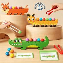 Wooden Fine Motor Skills & Early Education Sorting Toy, Children's Concentration Matching Toy, Montessori Math Educational Toy, Early Education Toy, Thinking Sorting Toy, Concentration Training Toy, Kindergarten Learning Aid, Montessori Matching Toy - Multicolor - View 2