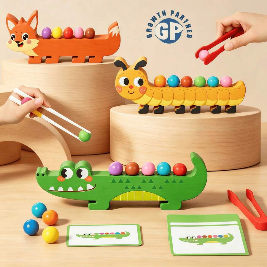 Wooden Fine Motor Skills & Early Education Sorting Toy, Children's Concentration Matching Toy, Montessori Math Educational Toy, Early Education Toy, Thinking Sorting Toy, Concentration Training Toy, Kindergarten Learning Aid, Montessori Matching Toy