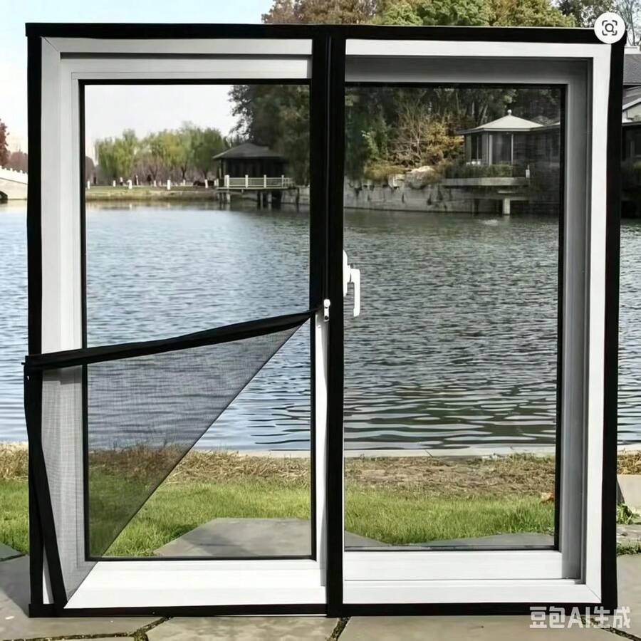 Anti-Mosquito Anti-Insect Hook And Loop Invisible Zipper Screen Mesh Self-Adhesive Home Use Simple Self-Adhesive