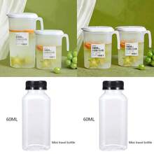 1pc Large Capacity Water Pitcher With Handle, Cold And Hot Water Jug, Airtight Beverage Container For Refrigerator, Coffee Pot, Home Juice And Tea Infuser, Suitable For Home Kitchen, Refrigerator Storage, Water Storage In Various Occasions - Clear - View 8