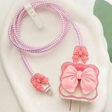 Gradient Single Wave Heart-Shaped Cable Protector, Prevent Breakage Compatible With Apple 18-20W Charger - Multicolor - View 6