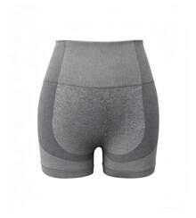 4 Pack Seamless High Waist Workout Shorts Women Scrunch Butt Lifting Yoga Shorts 3 Inch - 麻黑麻粉麻中灰麻淺灰 - 查看 5