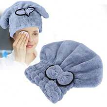ZJchao Gorro de Microfibra para Cabello Húmedo, Toalla Secado Rápido con Turbante para Mujer, Gorro Ducha Absorbente para Cabello Largo y Rizado - 3 # - Ver 9