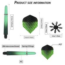 HUANQU Darts Accessories Set, 3 Styles Available, Includes Dart Shafts, Dart Flights, Dart Protectors And O-Rings, Compatible With Various Darts. Vibrant Mixed Colors, PC Material Dart Shafts Are Durable, Suitable For Soft And Hard Darts, Ideal For Darts Players. Whether For Daily Practice, Competition Backup, Or As A Gift For Easter, Valentine's Day, Father's Day, Birthday, Etc., It Is A Practical And Thoughtful Choice. - Multicolor - View 7