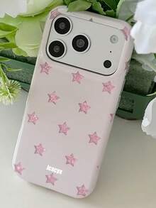 Y2K Cute Star Candy Color Aurora Jelly Soft Phone Case, Compatible With IPhone 18 Pro Max 18 Pro 17 Pro Max 17 Pro 17 16 Pro Max 16 Pro 16 15 Pro Max 15 Pro 15 14 Pro Max 14 Pro 14 13 Pro Max 13 Pro 13 12 Pro Max 12 Pro 11, Glossy Soft Back Cover, Gift - Baby Pink - View 3