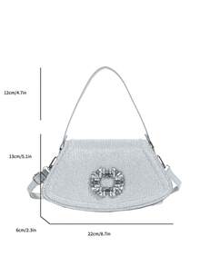 Bolso de mano de moda, versátil para ir al trabajo y de compras - Plateado - View 9