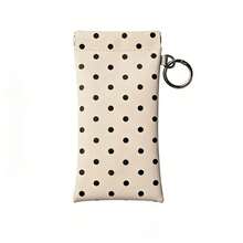 1pc Polka Dot PU Leather Fashion Glasses Pouch, Auto-Closing Spring Eyeglass Case With Keychain Hook, Portable Anti-Scratch Glasses Storage Bag With Built-In Cleaning Cloth, Cute Protective Cover Suitable For Travel And Daily Use - View 13