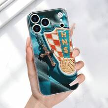 Funda para teléfono - Estilo cruzado - Impresión 2D estilo croata - Resistente y duradera |   Protección de la cámara |   Protección corporal |   Agradable para la piel y antideslizante |   Moda de lujo, impresión UV adecuada para iPhone 17/16/15/14/13/12/11/Plus/Pro/Max - Funda suave de TPU transparente, ofrece protección contra golpes, ideal para regalos, eventos navideños y actividades de invierno. Regalo para el Festival de los Fans. - Color mixto 1 - Ver 2