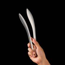 1 Piece Of Curved Food Tongs - Stylish, Lightweight, Multi-Purpose Utensil, Suitable Sushi, Salad, Fruit, Pastries, Buffet Food, And Everyday Cooking - 304 Medium - View 5