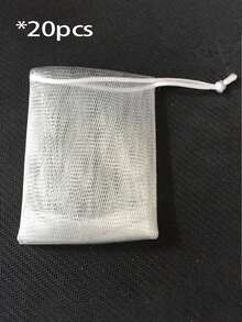 5 件肥皂起泡网，白色肥皂袋，适用于浴室家居浴室装饰秋季装饰返校 - 白色 - 查看 10