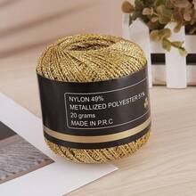 1 Roll, 120m Multicolor Metallic Yarn, Suitable For DIY Handmade Crochet, Gift Wrapping, Christmas Decorations - Handicrafts And Holiday Items, Lace And Home Decor For Christmas Decoration Making - Multicolor - View 5