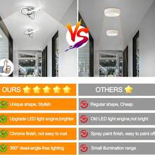 Hallway Light Acrylic Modern LED Ceiling Light Fixtures Cool White Close To Ceiling Lights For Bedroom Bathroom Kitchen Balcony Corridor Stair Aisle Curved Creative Design Celing Lamp - Clover-silver - View 6