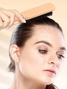 Soft Boar Bristle Comb Helps Create A Sleek Ponytail, Tames Flyaways And Frizz, And Controls The Hairline. Features A Wide-Tooth Comb And Volumizing Brush, Convenient For Sectioning And Parting. An Essential Styling Tool, Hair Product, And Accessory For Salons, Beauty Treatments, And Travel. - Multicolor - View 5