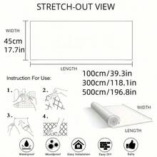 1 捲自黏植物壁紙,PVC裝飾壁紙適用於客廳、臥室、飯店、餐廳背景牆,居家裝飾貼紙,防水耐磨可移除,17.7inX39.3in/118.1in/196.8in - 植物 - 查看 4