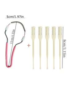 Bộ 6 món dụng cụ tẩy lông mặt, thiết bị tẩy lông mặt, dao cạo mặt làm đẹp tinh tế, dụng cụ tẩy lông lò xo, dụng cụ tẩy lông môi cho nữ, dụng cụ tẩy lông mặt, dụng cụ tẩy lông môi, tẩy lông mặt và cơ thể - Xem 2