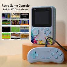 YIYI Game Console 500 In 1 Retro Handheld Classical Gaming Console, 2.4 Inch Big Screen With 1020 MAh Battery Portable Retro Handheld Game Console 1Player & 2 Player 500 Classical FC Games And Controllers Plug And Play Support For TV 4 Colors - 1pc - View 19