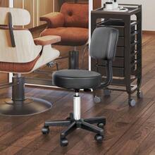Rolling Stool, Work Stool, Hairdressing Stool, Swivel Stool, Stool, Professional Stool For Beauty Salon - 黑色 - 查看 7