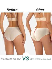 1 Pair Silicone Butt Lift Pads,Women Fake Buttocks Enhancers Inserts Removable Padding For Padded - Pink - View 8