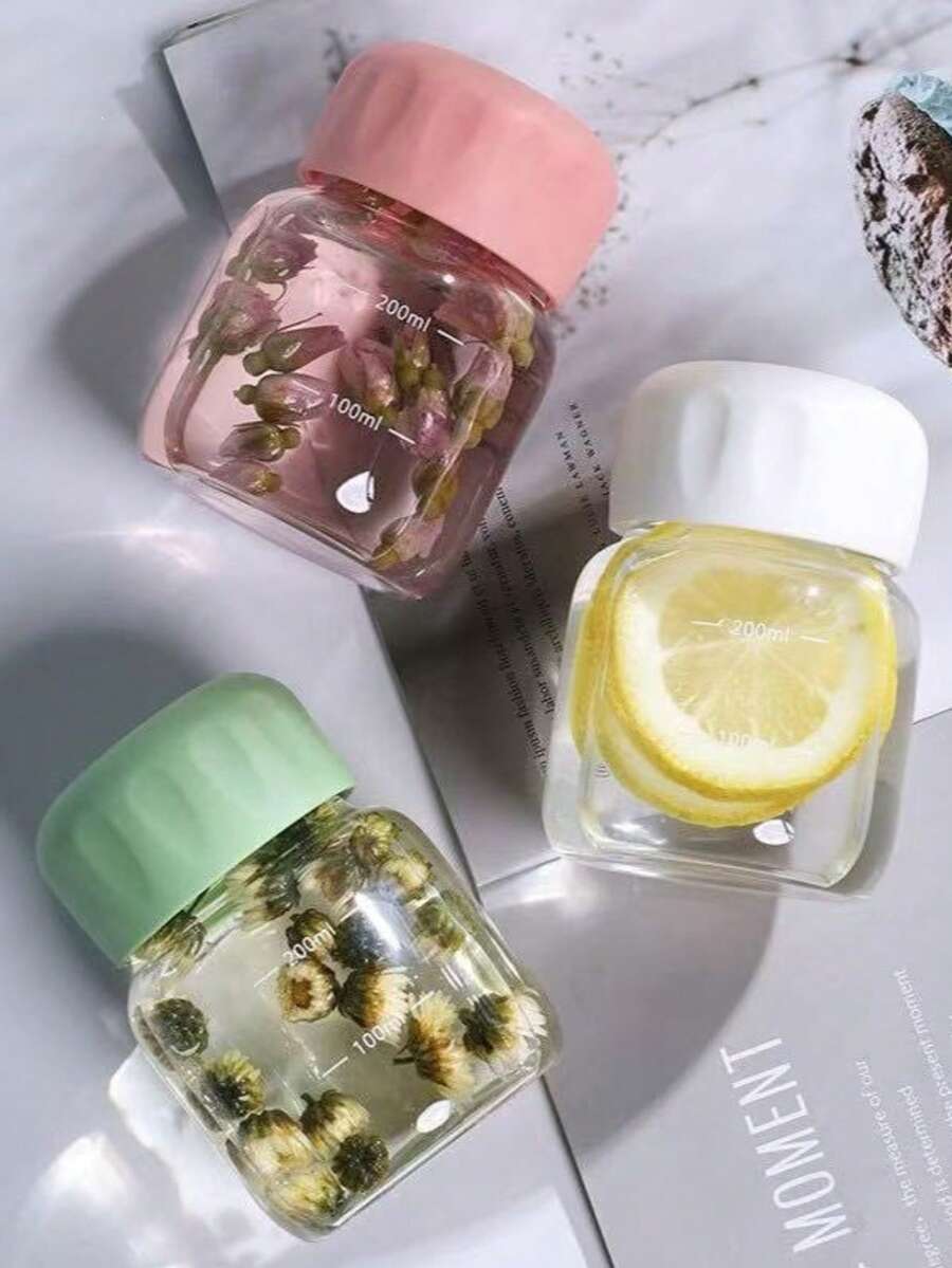 1個時尚迷你玻璃杯，輕巧便攜咖啡牛奶杯，加厚耐用設計，適用於居家辦公桌、下午茶日常飲用及賓客接待，實用日常配件與通用節日禮物，水瓶