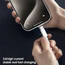 USB A 轉 Type C 充電線 3.3FT/6.6FT，USB 快充線 尼龍編織數據同步傳輸線，相容 iPhone 17/16/15/15 Pro/15 Plus/15 Pro Max，相容 ，相容其他 USB C 裝置，適用於室內/室外/旅行與車用 - 白色(USB款) - 查看 5
