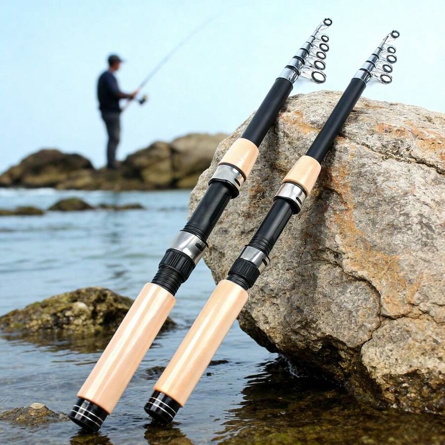 SEACHASER New 1.8m 2.1m Short Section Portable Fishing Rod, Multifunctional Telescopic Mini Sea Rod, Fits In Backpack & Pocket, For Freshwater & Saltwater Fishing, Beginner Entry Level Fishing Tackle