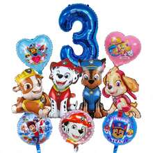 Paw Patrol Autorisiertes 1 Set Cartoon Mutiger Rettungshund Themen Geburtstags Party Ballon Kombinationsset, süße welpenförmige Folienballon Dekorationsartikel, 32 Zoll blaue 1-9 Zahlenballon Kombination, geeignet für Jungen Mädchen Geburtstags Party Themen Party Dekoration Heim Ballon Dekorationsartikel, Gender Reveal Party Wanddekoration Ballon Set, Abschlussfeier, Schulanfang Saison - TZQQ - Übersicht 19