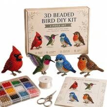 Petite 3D Beaded Animal Craft Kit DIY Animal Bead Set - American Anniversary Wreath Style 2 - View 6