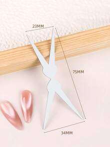 1/2 Stücke doppelseitiges French Tip Katzenaugen Nagelmagnet Set, verdicktes starkes magnetisches Maniküre-Werkzeug, schneller präziser Farbverlaufseffekt für Anfänger & Salon - Verschiedenfarbig - Übersicht 11