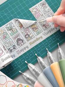 4pcs Sewing Cutting Pen, Retractable Paper Cutter, Craft Knife, Practical Carving Tools, Suitable For Art, Paper Roll Cutting Machine, DIY Scrapbooking And Paper Crafting - Multicolor - View 4