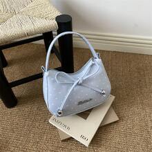 Bolso de mano moderno y versátil para mujer, estilo casual elegante con un toque de alta gama, bolso de hombro estiloso ideal para ir de compras. - Azul - Ver 5