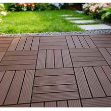 5 PCS Interlocking Deck Tiles, 12''X 12'' Plastic Patio Flooring Outdoor Waterproof Floor Deck Tiles For Balcony Porch Backyard Poolside - Multiple Styles - View 9