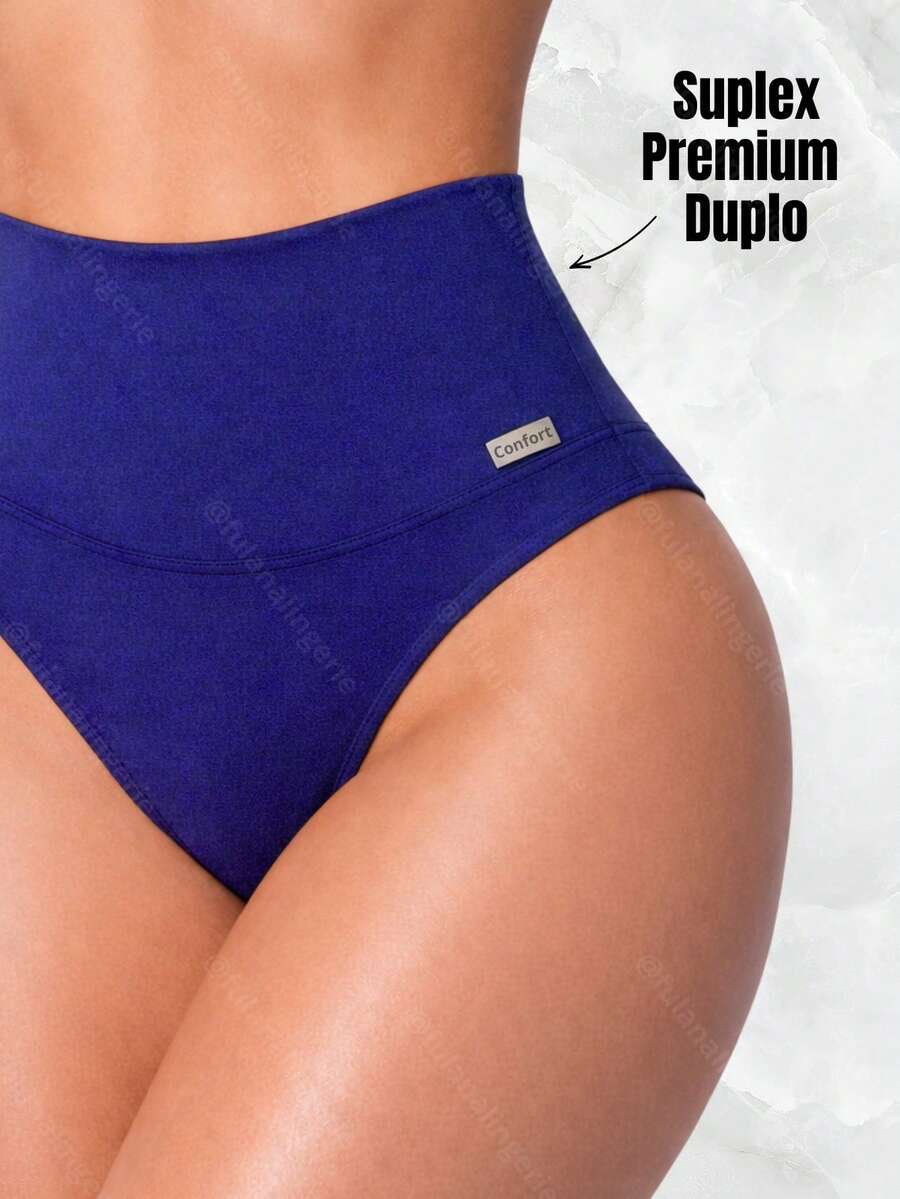 Calcinha Modeladora Cós Alto Segura Barriga Suplex Cós Duplo Pós Parto - Stela