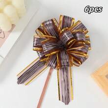 12pcs Pull Bows For Gift Wrapping, 6 Inch Large Pull Bows For Gift Basket Packaging Wine Bottle Decoration Ribbon And Ball Flowers For Wedding Party Birthday Decoration - Multicolor - View 17