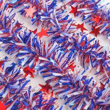 USA Independence Day Red White Blue Party Garland July 4th Decoration Tinsel American National Day Decoration Star Garland 2M/Pc - Red, White and Blue Theme - View 9