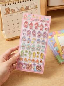 3D Cartoon Relief Resin Stickers, Interesting Decorative Stickers For Items Like Girls' Notebooks, Phone Cases, Water Cups - Multicolor - View 5