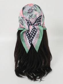 1 buah Syal Chiffon Motif Paisley Bandana, Ringan dan Menawan - MultiWarna - View 2