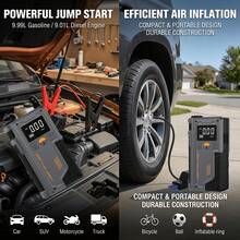 Car Emergency Jump Starter With Air Compressor, 150PSI Tire Inflator Pump, Digital Display, Tire Pressure Monitoring, 3-Mode LED Flashlight - Suitable For All Tires, Portable Jump Starter And Repair Tool/Travel Road Supplies - Emergency Starter Air Pump - View 9