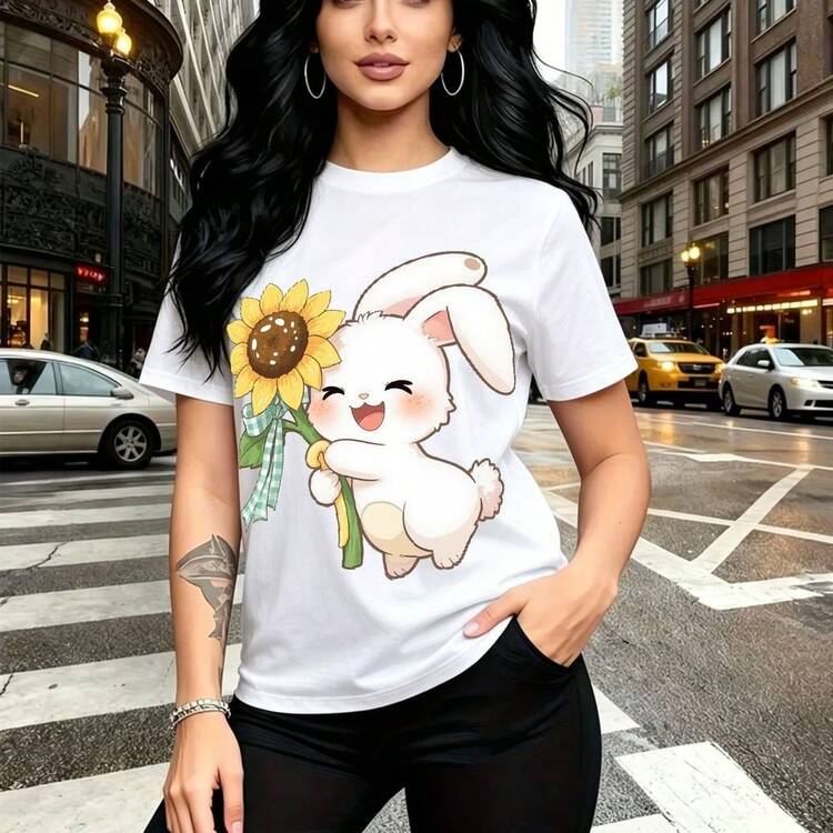 Women T-Shirts - 白色 - 查看 9