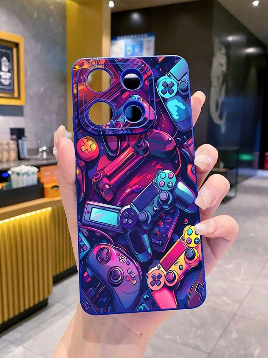 1 pieza Moda Teléfono Caso No incluye cordón ni soporte. 1 unidad Colorido Controlador de videojuegos Teléfono Caso Con Cámara Protector Compatible Con, /Compatible Con Galaxia, Compatible Con , Compatible Con , Compatible Con, Compatible Con, Compatible Con Impermeable A prueba de golpes Anticaída Rasguño Resistente, Internacional Versión, No El Doméstico Versión - Azul 2 - Ver 1