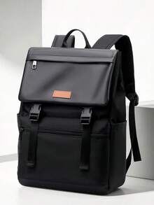 16 Inch Laptop Backpack For Men, Flap Design, Lightweight, Korean Style, Waterproof, For School, Commuting, Travel - Multicolor - View 10
